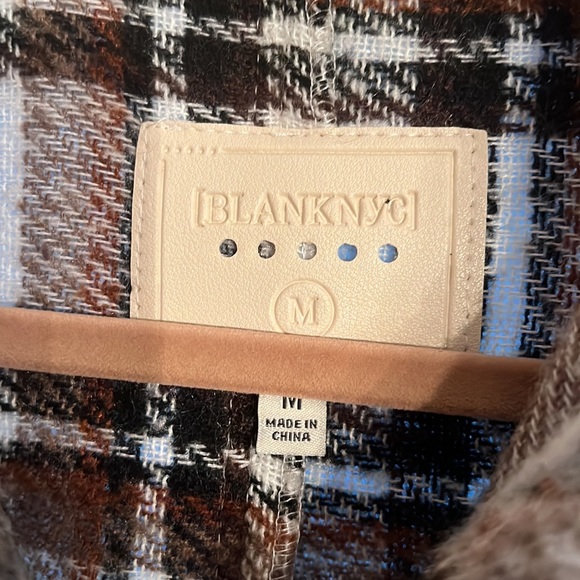 Blank NYC Cassie Plaid Shacket Size Medium - Picture 5 of 15